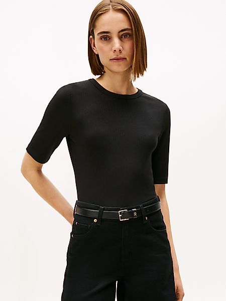 Tommy Hilfiger Kurzarmshirt SLIM 5X2 RIB günstig online kaufen