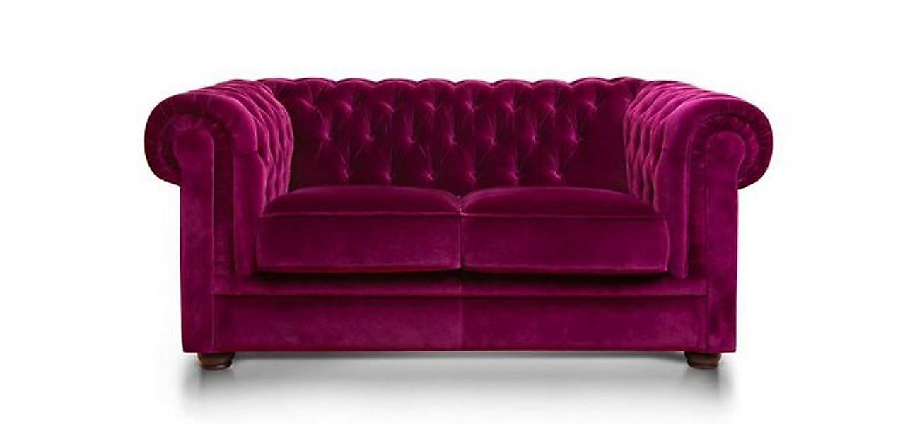 Xlmoebel 2-Sitzer Neues 2-Sitzer Designsofa Chesterfield Couch mit Samtbezu günstig online kaufen