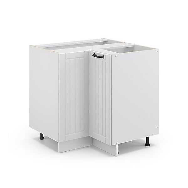 Vicco Eckunterschrank Fame-Line Weiß Landhaus/Weiß 81 cm AP Anthrazit günstig online kaufen