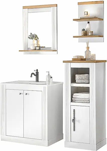 Home affaire Badmöbel-Set »WESTMINSTER, Bad im Landhausstil, 2-teiliges Bad günstig online kaufen