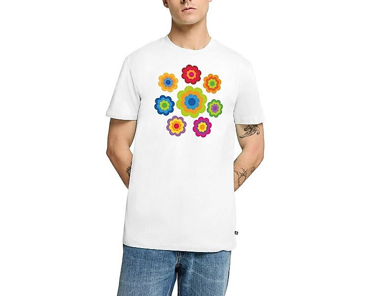 Spreadshirt T-Shirt 70er Jahre Hippie Flower Power Kostüm Blumen Outfit Män günstig online kaufen