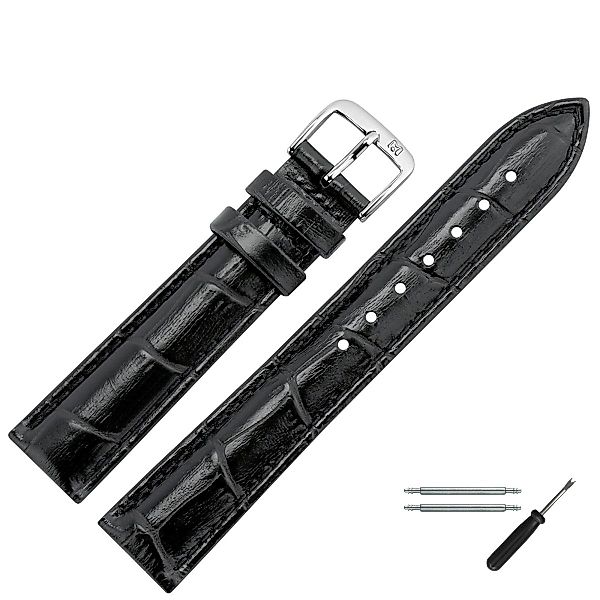 MARBURGER Uhrenarmband 14mm Leder Alligator Prägung günstig online kaufen