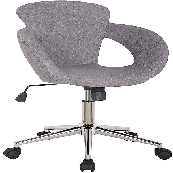 SixBros. Schreibtischstuhl Bürostuhl Stoff Grau M-65335-3/2335 günstig online kaufen