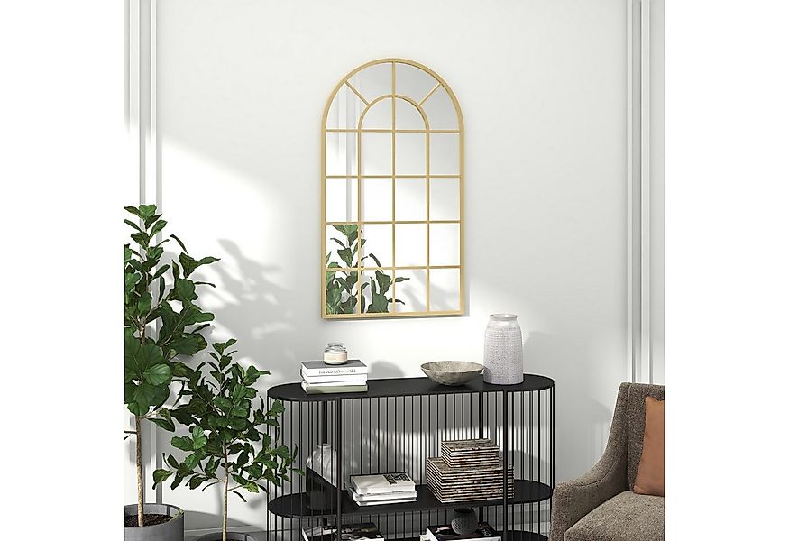 HOMCOM Wandspiegel mit Metallrahmen Hängespiegel Wohnzimmerspiegel (Flurspi günstig online kaufen