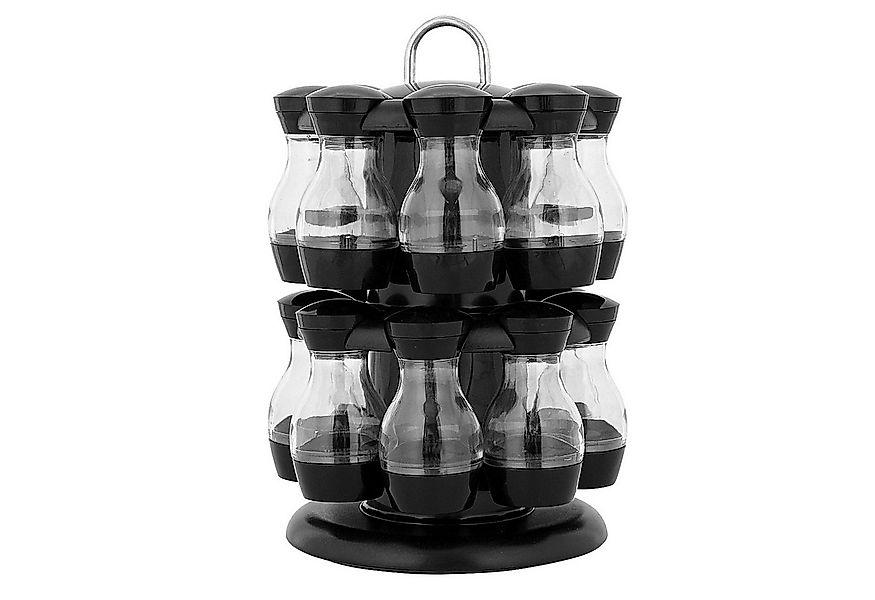 COSTWAY Gewürzregal, drehbar, mit 16 Gewürzdosen, 2 Etagen, ABS günstig online kaufen