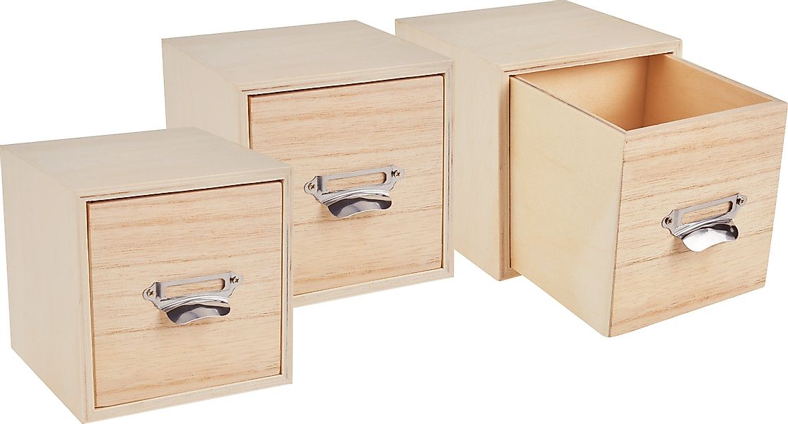 VBS Aufbewahrungsbox Schubladenbox Würfel, mit Griff günstig online kaufen