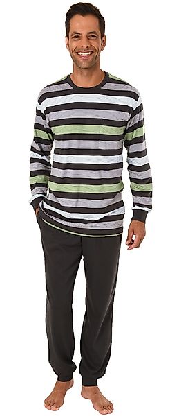 Normann Pyjama Herren Schlafanzug mit Bündchen günstig online kaufen
