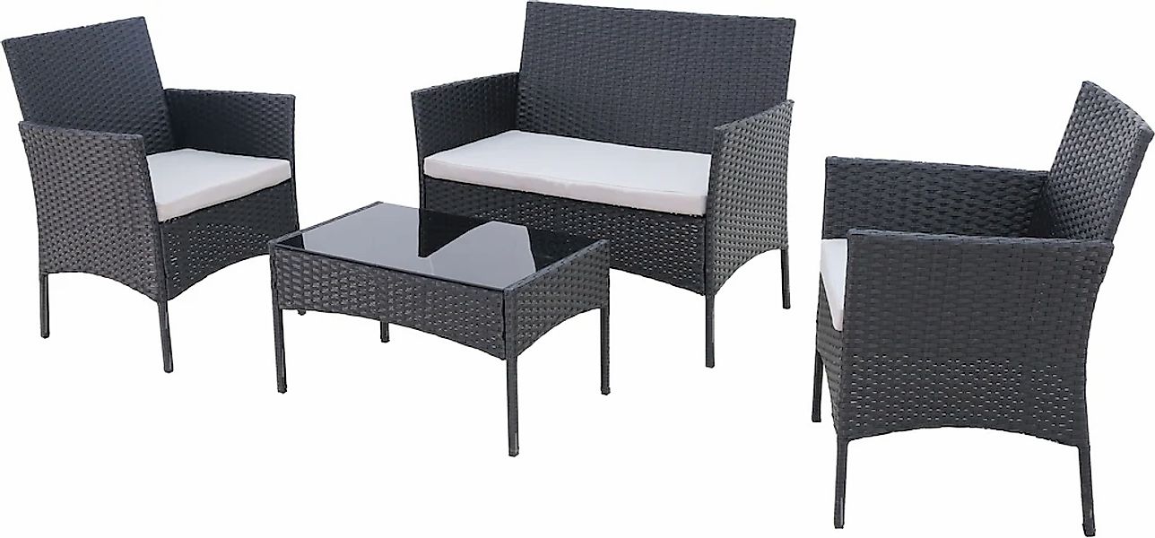 KONIFERA Gartenlounge-Set "Balkonset "Palma"", (Set, 7 tlg., 1x2er Sofa, 2 günstig online kaufen