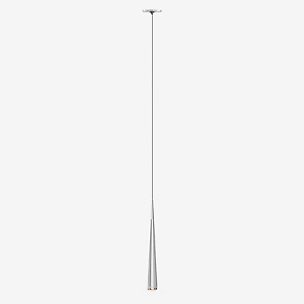 Grau Niceone Einbaupendelleuchte LED, chrom/grau - 200 cm günstig online kaufen