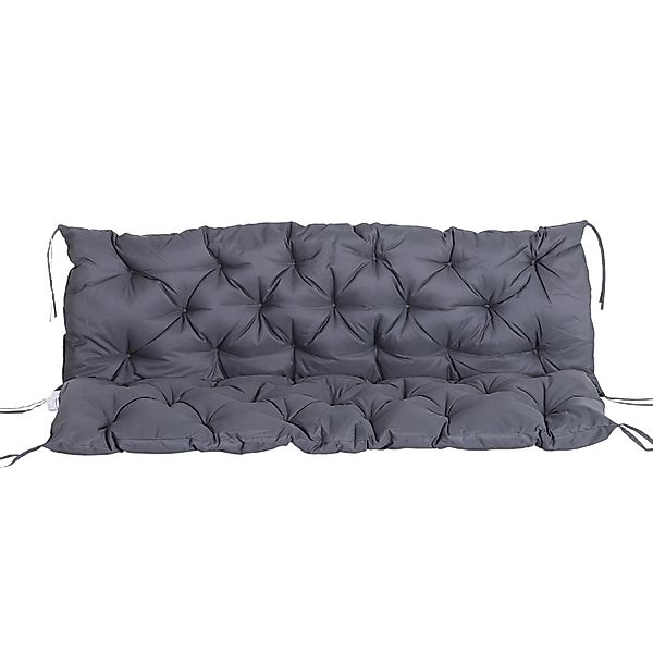 Outsunny Bankauflage Hollywoodschaukeln 150 x 98 x 8 cm Baumwolle Dunkelgra günstig online kaufen