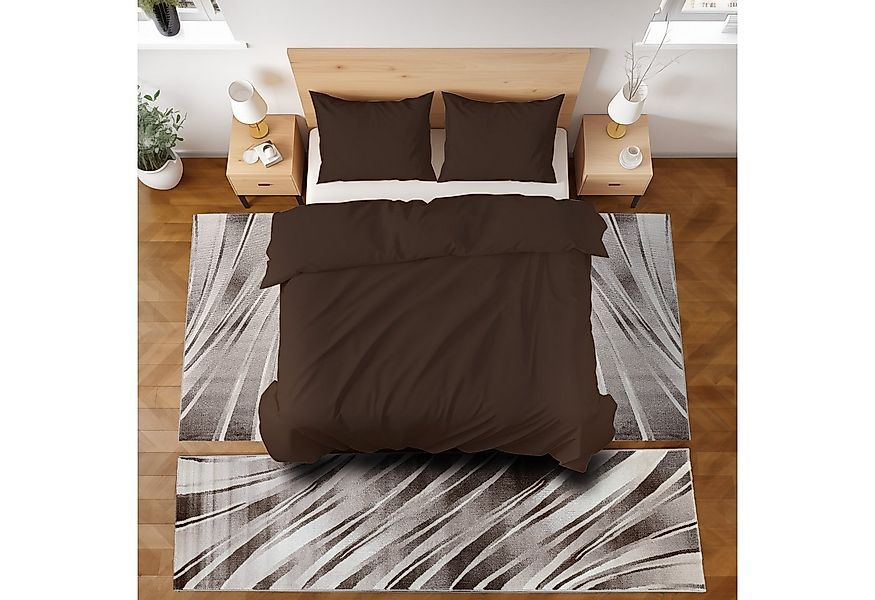 SIMPEX24 Kurzflor-Bettumrandung Abstrakt Wellen Design, Höhe 12 mm, (Bett-S günstig online kaufen