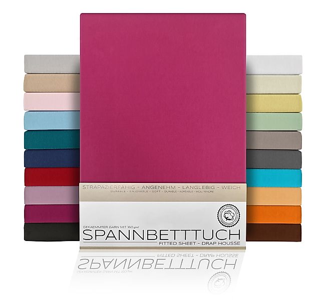 Beautex Spannbettlaken Spannbetttuch Bettlaken aus gekämmter günstig online kaufen
