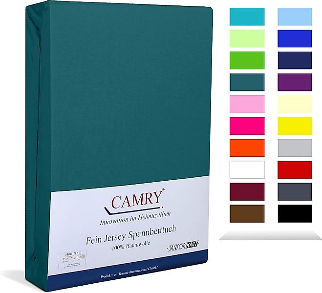 Camry Spannbettlaken CLASSIC, Jersey Baumwolle, Gummizug: rundum, viele Far günstig online kaufen