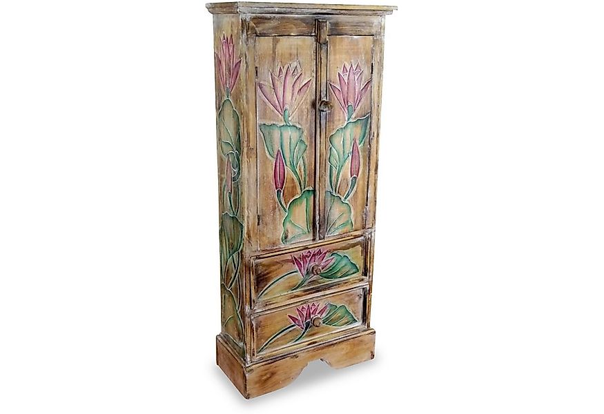 livasia Midischrank aus Bali - 45x20x98cm - Massivholz, handgefertigt günstig online kaufen