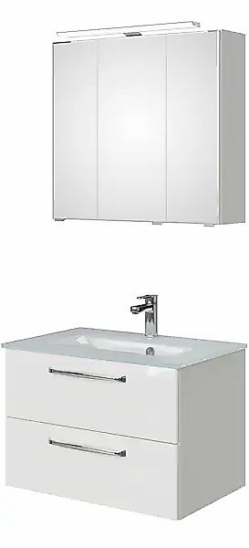 Saphir Badmöbel-Set »Trentino 2-teilig Glas-Waschtisch, Spiegelschrank mit günstig online kaufen
