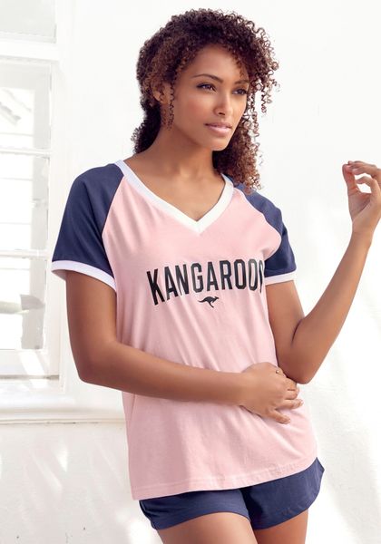 KangaROOS Shorty 2 Stk. tlg., mit kontrastfarbenen Raglanärmeln günstig online kaufen