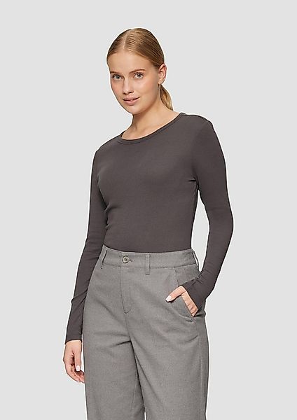 s.Oliver Langarmshirt T-Shirt Longsleeve mit Rippstruktur günstig online kaufen
