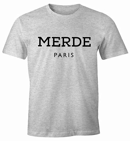 MoonWorks Print-Shirt Merde Paris Herren T-Shirt Fun-Shirt Moonworks® mit P günstig online kaufen