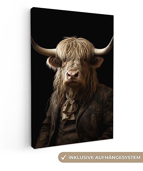 OneMillionCanvasses® Leinwandbild Schottischer Hochländer - Kuh günstig online kaufen