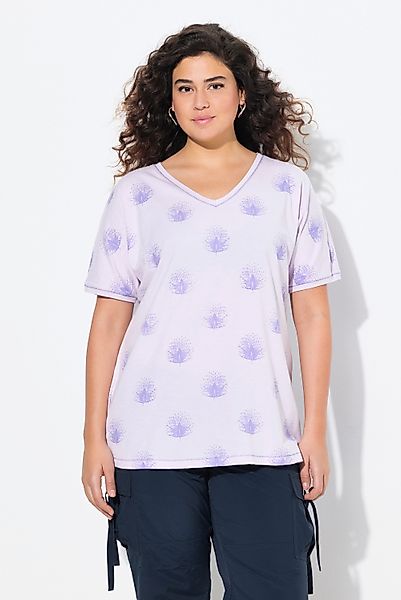 Ulla Popken T-Shirt T-Shirt Pfauen Oversized günstig online kaufen