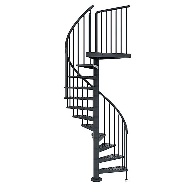 Dolle Außenspindeltreppe Gardenspin Ø 155 cm Anthrazit mit 11 Stufen günstig online kaufen