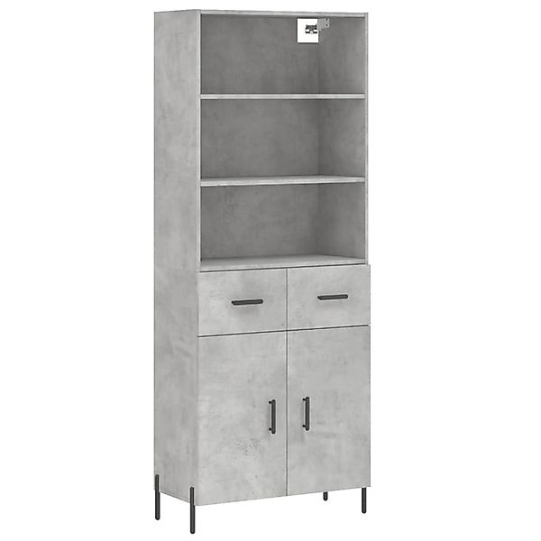 vidaXL Highboard Betongrau 69,5x34x180 cm Holzwerkstoff 3200525 günstig online kaufen