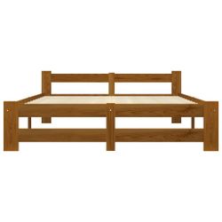 vidaXL Bett Massivholzbett Honigbraun Kiefer 120x200 günstig online kaufen