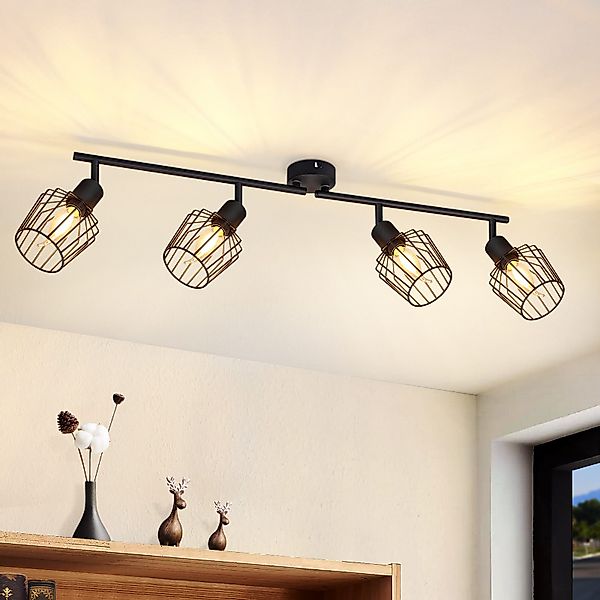ZMH Deckenleuchte Wohnzimmer Schwarz/ Weiß 4 günstig online kaufen