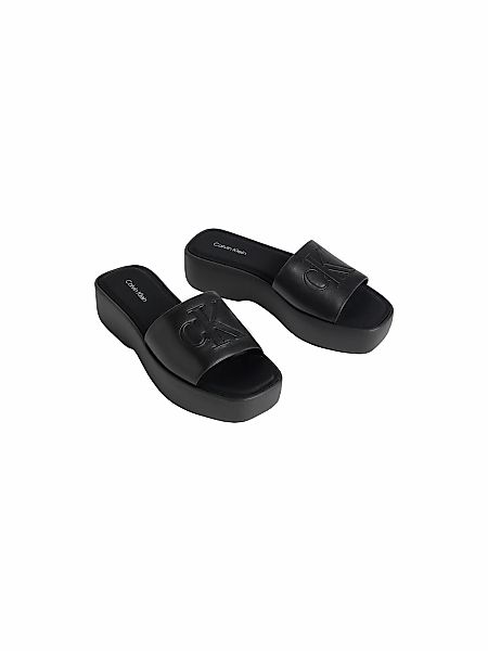 Calvin Klein Pantolette "FLATF SNDL LTH MG" Strandschuh, Sommerschuh, Flat, günstig online kaufen
