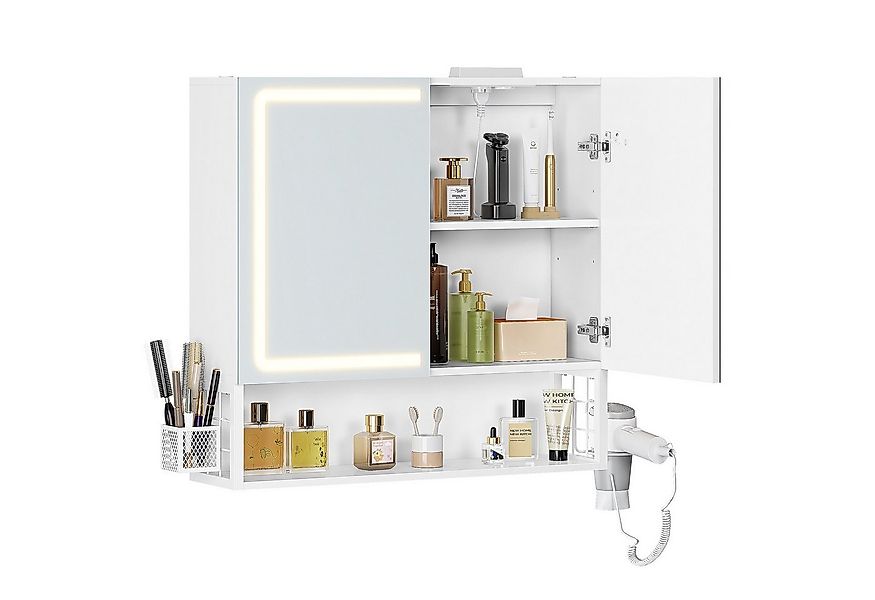 MSMASK Badezimmerspiegelschrank mit LED-Beleuchtung & Steckdose, Spiegelsch günstig online kaufen