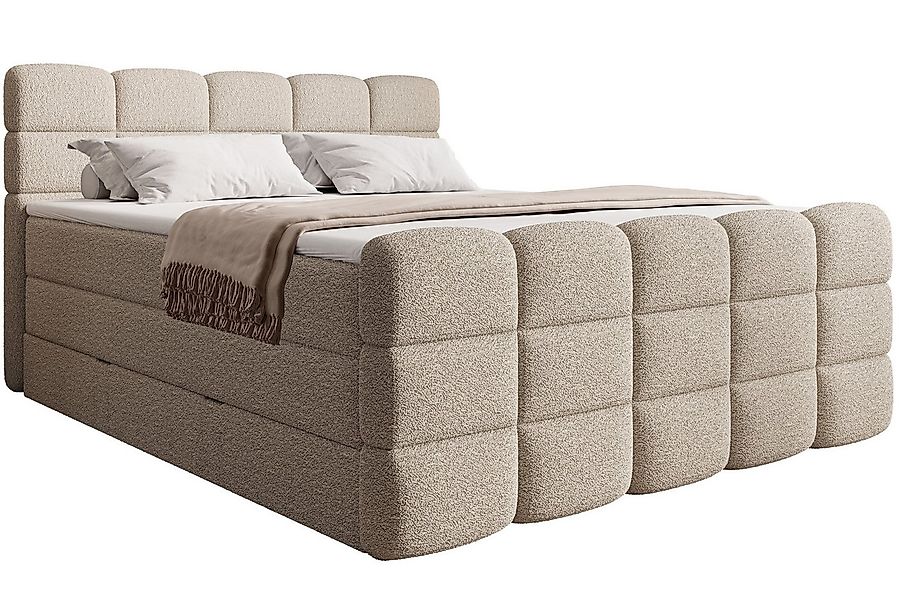 wonello Boxspringbett Carenzo, Doppelbett mit Bettkasten, wahlweise mit won günstig online kaufen