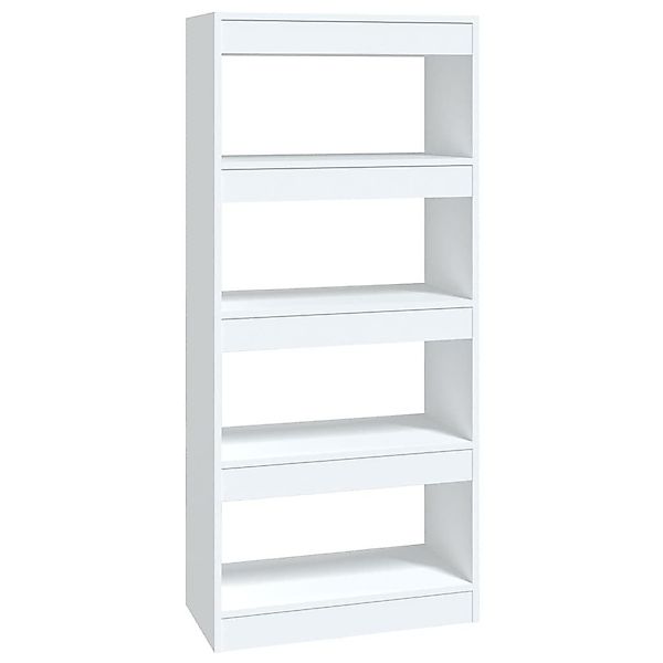vidaXL Bücherregal Bücherregal/Raumteiler Weiß 60x30x135 cm günstig online kaufen