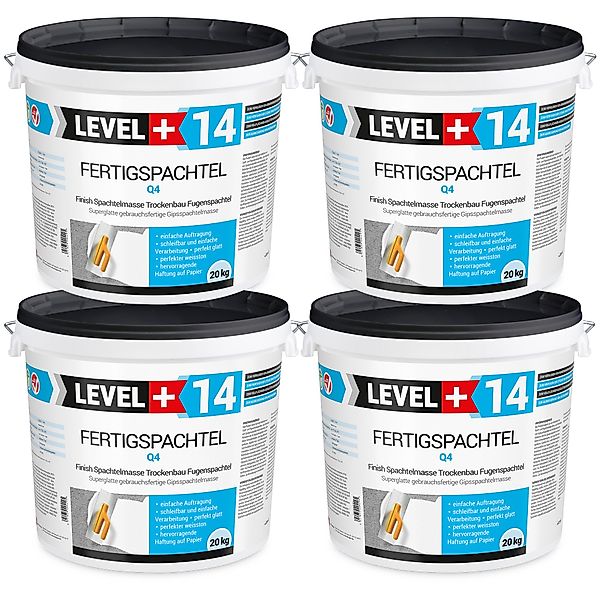 Level+ Fertigspachtel Fertigspachtel Spachtelmasse Glättmasse Super-Finish günstig online kaufen