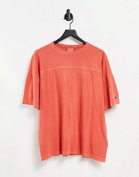 Champion – Reverse Weave – T-Shirt in Acid-Orange günstig online kaufen