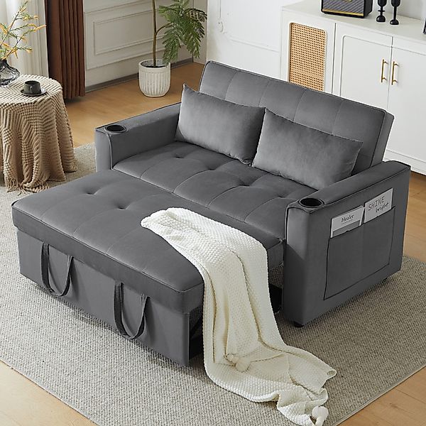 Merax Schlafsofa, mit 3-in-1 Bettfunktion,Loungesessel mit günstig online kaufen
