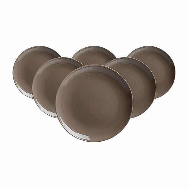 Ritzenhoff & Breker Suomi Dessertteller 20 cm 6er Set Taupe günstig online kaufen