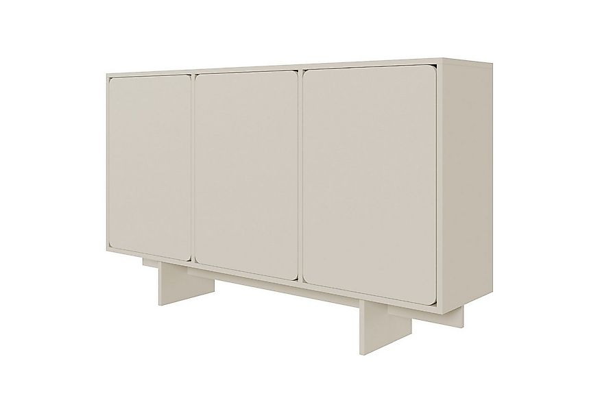 Selsey Sideboard WUWU, 3-türig mit 6 Fächern greige 150 cm günstig online kaufen
