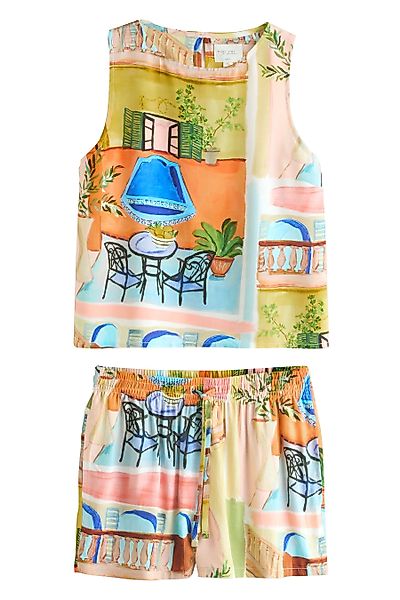 Next Pyjama Kurzes Pyjama-Set aus Viskose günstig online kaufen