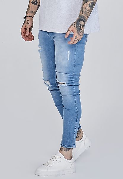 Siksilk Skinny-fit-Jeans SikSilk Herren Blaue Distressed günstig online kaufen