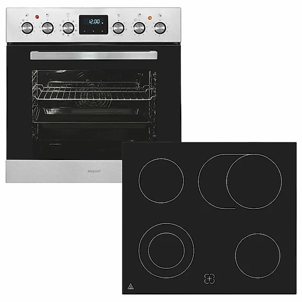 exquisit Elektro-Herd-Set »EHE185-HBZ-020« mit Teleskopauszug nachrüstbar P günstig online kaufen
