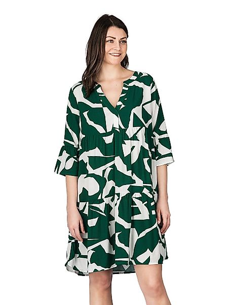 DENIMFY Sommerkleid Damen Kleid DFFrida A-Linie 3/4 Arm Freizeitkleid mit V günstig online kaufen