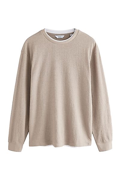 Next 2-in-1-Pullover Strukturierter Langarm-Pullover im Lagenlook günstig online kaufen