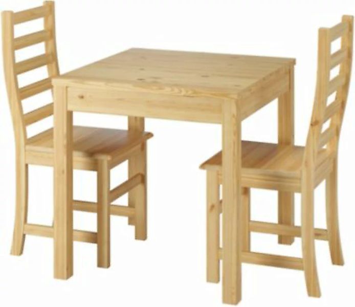 Erst-Holz® Essecke mit Tisch und 2 Stühle Tischgruppe Kiefer natur Massivho günstig online kaufen
