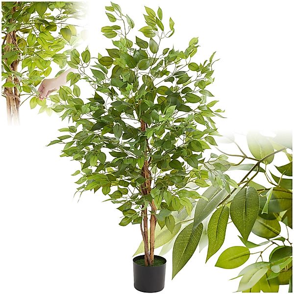 Künstliche Zimmerpflanze Künstlicher Ficusbaum, tectake, Höhe günstig online kaufen