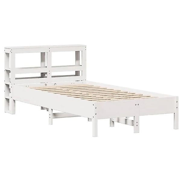 vidaXL Massivholzbett ohne Matratze Weiß 90x190 cm Kiefernholz 3306169 günstig online kaufen