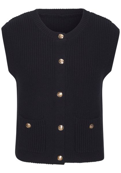 LASCANA Strickweste mit Knopfleiste, ärmelloser Strickpullover, feminin, ch günstig online kaufen