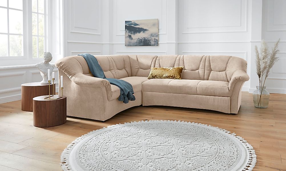 DOMO collection Ecksofa »Sarafina zeitlos und komfortabel, optional mit Fed günstig online kaufen