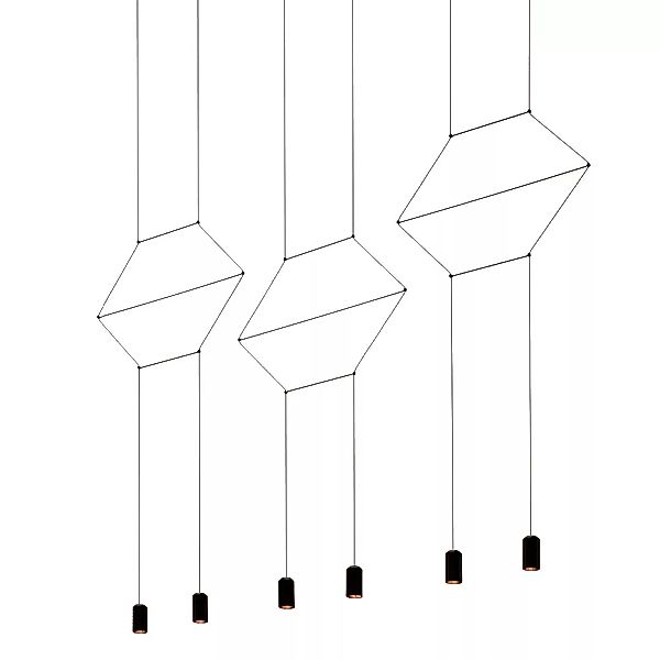 Vibia - Wireflow Lineal 0325 LED Pendelleuchte - schwarz RAL 9005/lackiert/ günstig online kaufen