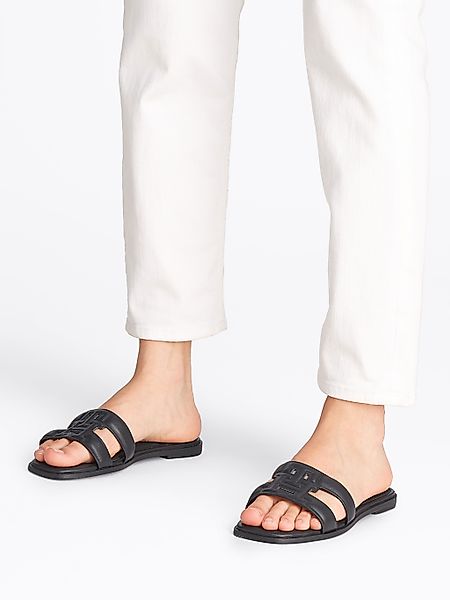 Tommy Hilfiger TH LOGO STRAP MULE Pantolette, Bequemschuh, Sommerschuh, Fla günstig online kaufen