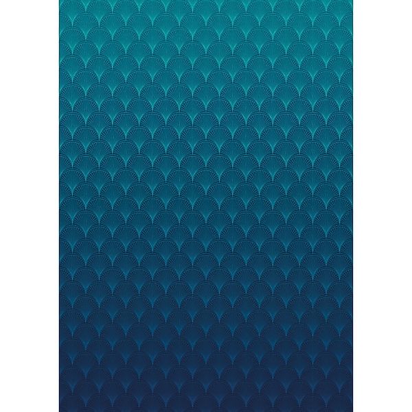 Sanders & Sanders Fototapete Art Deco Blau 200 x 280 cm 611819 günstig online kaufen